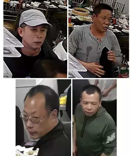 4名华人男子打人后潜逃，警方悬赏3500美元寻人